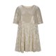 thumbnail image 5 of Puntoco Vestido Casual Suelto De Color Sólido Plisado De Manga Corta Con Cuello Redondo Para Mujer Beige Xl,Regalos Para Mujer Joven, 5 of 7