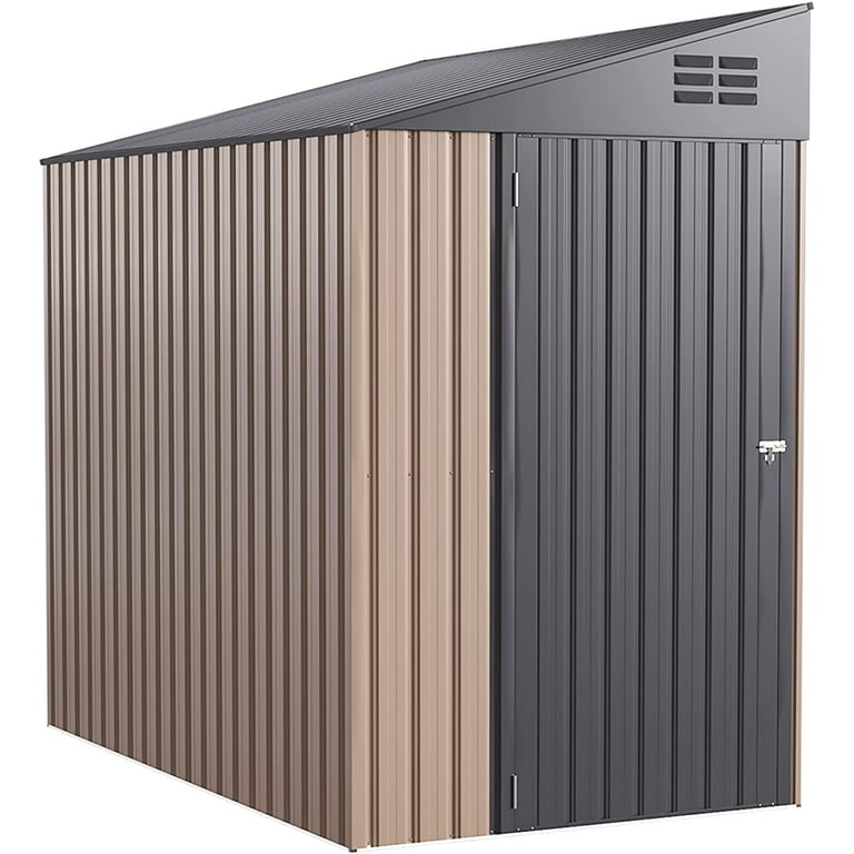 YODOLLA 4.2'x7' Aluminum Enclosed Outdoor Metal Storage Shed YODOLLA 4.2'x7' Aluminum Enclosed Outdoor Metal Storage Shed