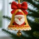 thumbnail image 2 of Adornos navideños tejidos a mano Decoración para árbol de Navidad Colgante Colgante de Navidad, 2 of 4