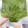 thumbnail image 4 of Bigersell Lace Underwear for Women Clearance Cotton Boyshort Underwear Women Boy Shorts Panty Style P-1677 Cotton Boyshort Panties Ladies Thong Briefs Mid Waist Women's Bikini Panties Green XXL, 4 of 5
