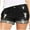 Black, variant on XMMSWDLA Women's Ripped High Waisted Denim Shorts Stretchy Cuffed Hem Jean Shorts Black Work Out Shorts Gym for Women