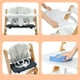 thumbnail image 4 of Ezebaby Trona de Madera Crece con tu Hijo, Trona Plegable para bebé con Altura de Asiento y reposapiés Ajustables, Trona para bebés y niños pequeños con cojín y Bandeja Grande de Doble Capa(Blanco), 4 of 5