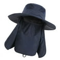 thumbnail image 2 of Sombrero Para El Sol, Protección Para El Sol, Ala Ancha, Nailon, Transpirable, De Secado Rápido, UPF 50+, Sombrero De Pesca Con Cubierta Extraíble Para La Solapa Del Cuello Y La, 2 of 8