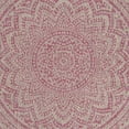 thumbnail image 6 of SAFAVIEH Courtyard Josiah Floral Medallion Indoor/Outdoor Area Rug, 6'7" x 6'7" Round, Light Grey/Fuchsia, 6 of 7