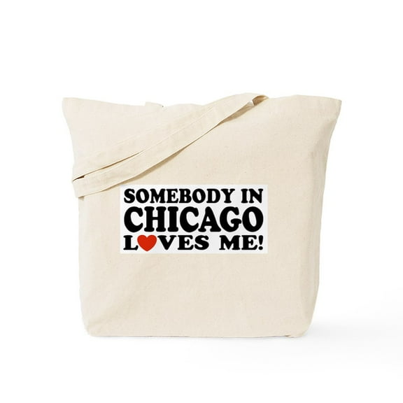 CafePress - Somebody In Chicago Loves Me Tote Bag - Unisex Canvas Tote Bag, Beige, 1-Piece