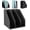1Pcs Black (3 Compartments), variant on SAYEEC Gray Collapsible Magazine File Holder Plastic 4-Compartment Vertical File Organizer, Sturdy Desk Folder Rack for Office, School & Home