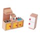 thumbnail image 4 of Muebles de casa de muñecas de madera, accesorios para casas de personas pequeñas, modelo de micropaisaje Cocina, 4 of 9