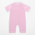thumbnail image 4 of Baby Girls Boys Silk Pajamas Romper Button Down Short Sleeve Satin Pj's Jumpsuit Size 6 M-12 M, 4 of 7