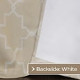 thumbnail image 3 of BNM Vintage Trellis Blackout Curtains, Set of 2, 52" x 96", Ivory, 3 of 7