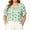 Mint Green, variant on Plus Size Fashion Tops for Women Loose Short Sleeve Keyhole Neck Blouses Casual Trendy Hearts Print Shirts