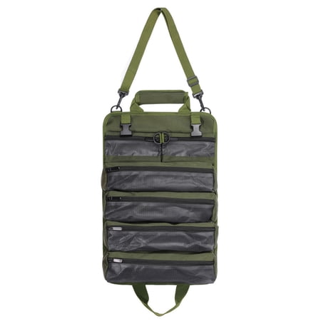 Tool Bag Roll Up Heavy Duty Portable Soft Tool Storage Organization Foldable Empty Rollup Organizer Rollable Carrying Toolbag Dad Men Mechanic Welding Birthday Gift Green