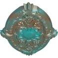 thumbnail image 3 of Ekena Millwork 26 3/8"W x 17 1/4"H x 1 3/4"P Marcella Ceiling Medallion (Fits Canopies up to 3"), Hand-Painted Copper Green Patina, 3 of 4