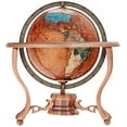 thumbnail image 2 of Unique Art 10-Inch Tall Table Top Amber Pearl Swirl Ocean Gemstone World Globe with Copper Tripod Stand, 2 of 3