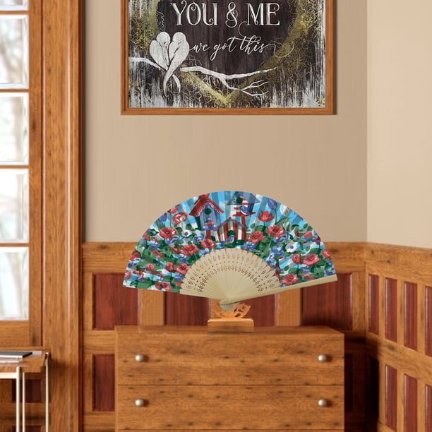Cuadros Decorativos Abanico plegable de pintura al óleo por números DIY pájaro flor pintado arte artesanal hecho a mano Ndcxsfigh Nuevos Originales