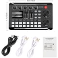 thumbnail image 5 of Facmogu F998 Live Sound Card Audio Mixer, Podcast Audio Interface with DJ Mixer Effects, Voice Changer with Sound Effects for Karaoke Tiktok YouTube Live Streaming Record Gaming, 5 of 7