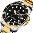 thumbnail image 3 of Reloj MASTOP para hombre, plata y oro, acero inoxidable, cua, 3 of 3
