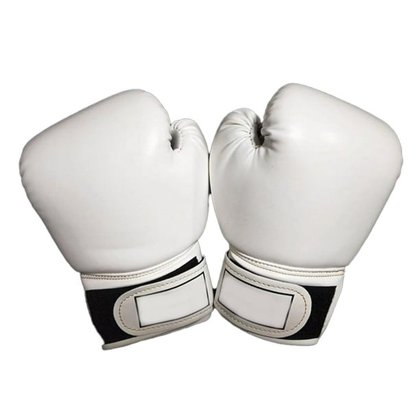 Sonducket 1 par de guantes de boxeo para niños, guantes de entrenamiento para gimnasio, guantes portátiles para principiantes, entrenador Boxeo Blanco