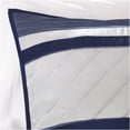 thumbnail image 3 of JERFIT Queen Size 7-Piece Navy Comforter Set - All-Season Luxury Bedding Collection with Faux Silk & Decorative Pillows, 3 of 7