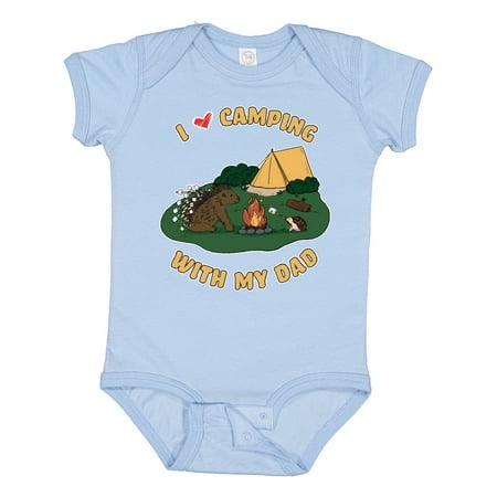 

Inktastic I Heart Camping With My Dad with Hedgehog and Porcupine Boys or Girls Baby Bodysuit