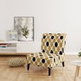 thumbnail image 3 of Designart "Golden Polka Dot" Upholstered Mid-Century Accent Chair - Arm Chair, 3 of 5