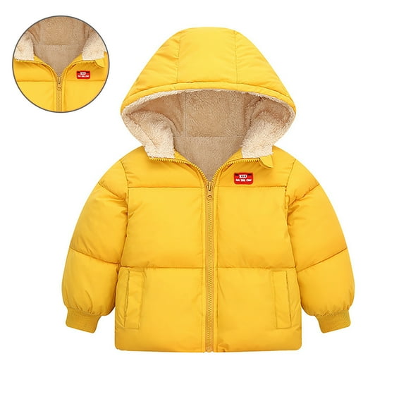 Toddler Winter Coats for Boys Puffer Jacket Boys Zipper Long Sleeve Windproof Down Jacket Warm Hooded Outdoor Coats 3-4 Years Winter Jacket