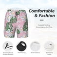 thumbnail image 5 of Balery Lilies Flowers Mens Swim Trunks Swim Shorts for Men Quick Dry Inseam Beach Shorts with Compression Liner Pocket-Small, 5 of 9