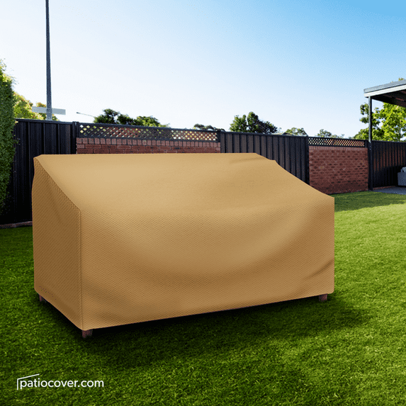 Patio Medium Outdoor Loveseat Cover - Outdoor Patio Loveseat Washable - Heavy Duty Furniture 56 Inch Combo Cover