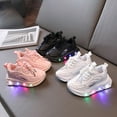 thumbnail image 4 of Futezty Kids LED Light Up Shoes for Boys and Girls Cool Flashing Sneakers Unisex Lightweight Soft Sole Baby Walking Shoes Mesh Breathable Running Shoes, 4 of 5
