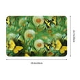 thumbnail image 3 of XMXT Non-Slip Polyester Bathroom Rugs Kitchen Door Mat, Butterfly Dandelion Illustration Machine Washable Bath Mats Rug for Kitchen Shower Bathtub Decor, 15.7 x 23.6 inches, 3 of 9