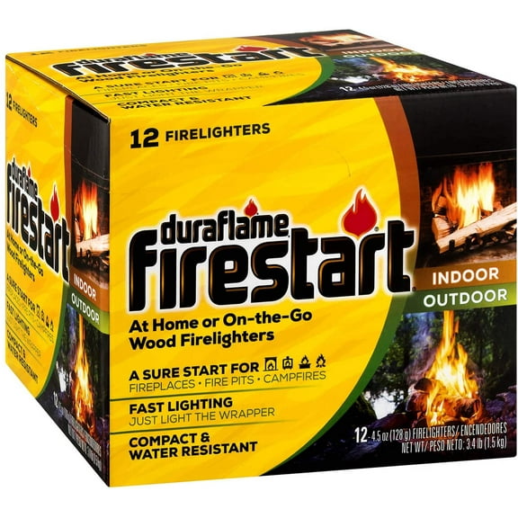 Duraflame 04841 Firestart Indoor/Outdoor Firelighters, 4.5 Oz, 12-Count