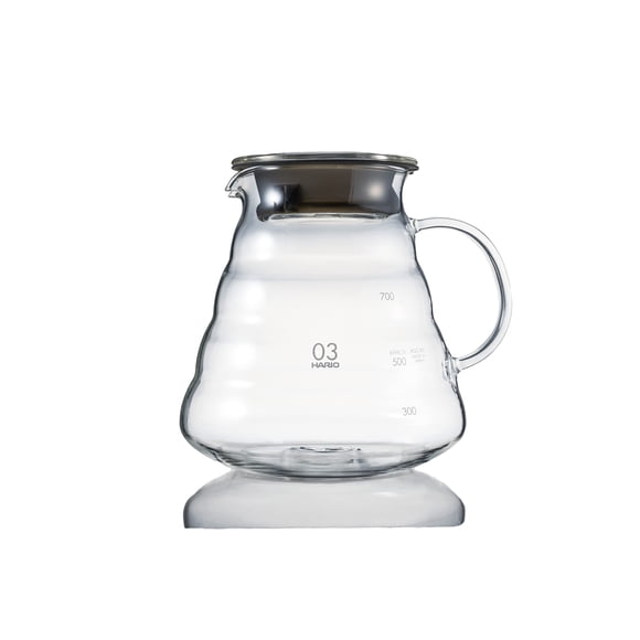 Cafetera Hario V60, gama de vidrio, 800 ml, transparente