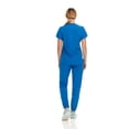 thumbnail image 4 of Hey Collection Womens Stretch Colorful V-Neck Jogger Scrubs Set, Medical Nursing Tops with Four Pocket Scrubs Jogger Pants, 4 of 5
