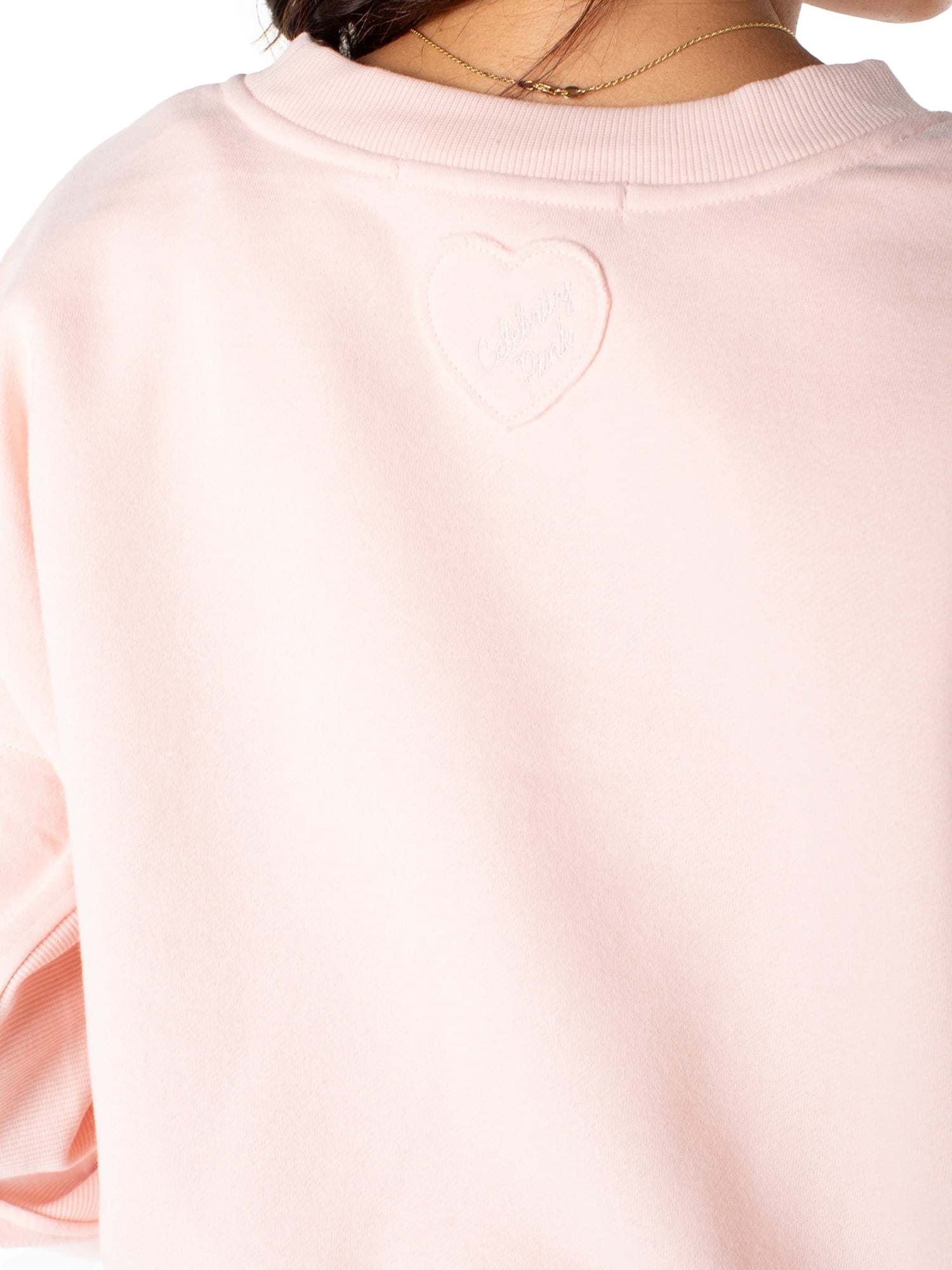 Celebrity Pink Women's and Women's Plus Oversized Boyfriend Sweatshirt, Sizes XS-4X