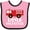 Pink and Black, variant on Inktastic Firefighter Childs Little Volunteer Boys or Girls Baby Bib