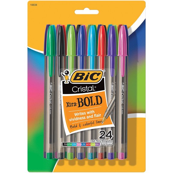 BIC Cristal Ballpoint Stick Pens Bold Point Assorted Ink 432/Carton (MSBAPP241-ASTVS)