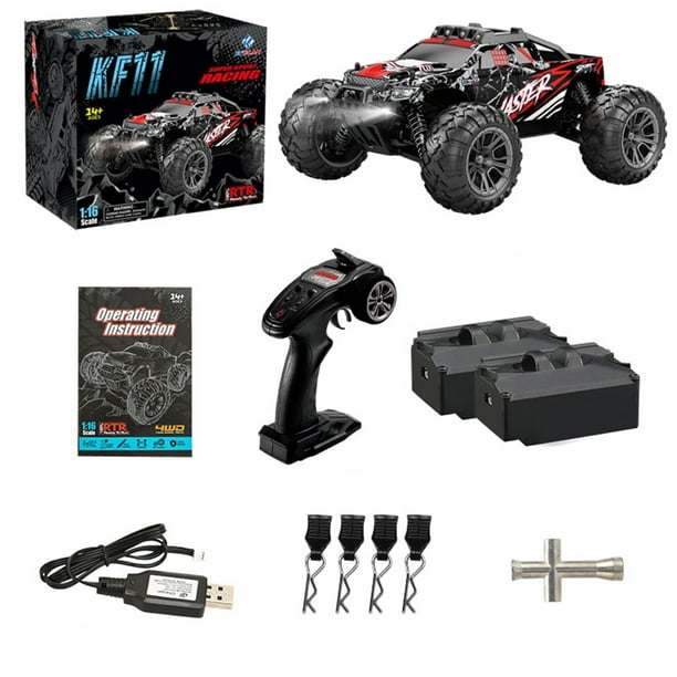 Bewildely Camión monstruo de juguete RC con velocidad máxima de 33 km/h Coche de control remoto para diversión sin fin Mjx Kits de construcción modelo