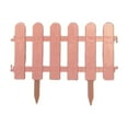 thumbnail image 2 of Garden Border, Lawn Edging, Plastic Picket Fence for Flowerbeds, Brown Decorative Yard Border, Easy Install, 2 of 6