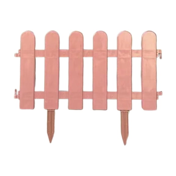 Lawn Edging Fence Lawn Edging Fence 20x12 Inch Plastic Picket Fence with Stakes for Garden Border Decorative Yard Fence Panel Brown Garden Fence
