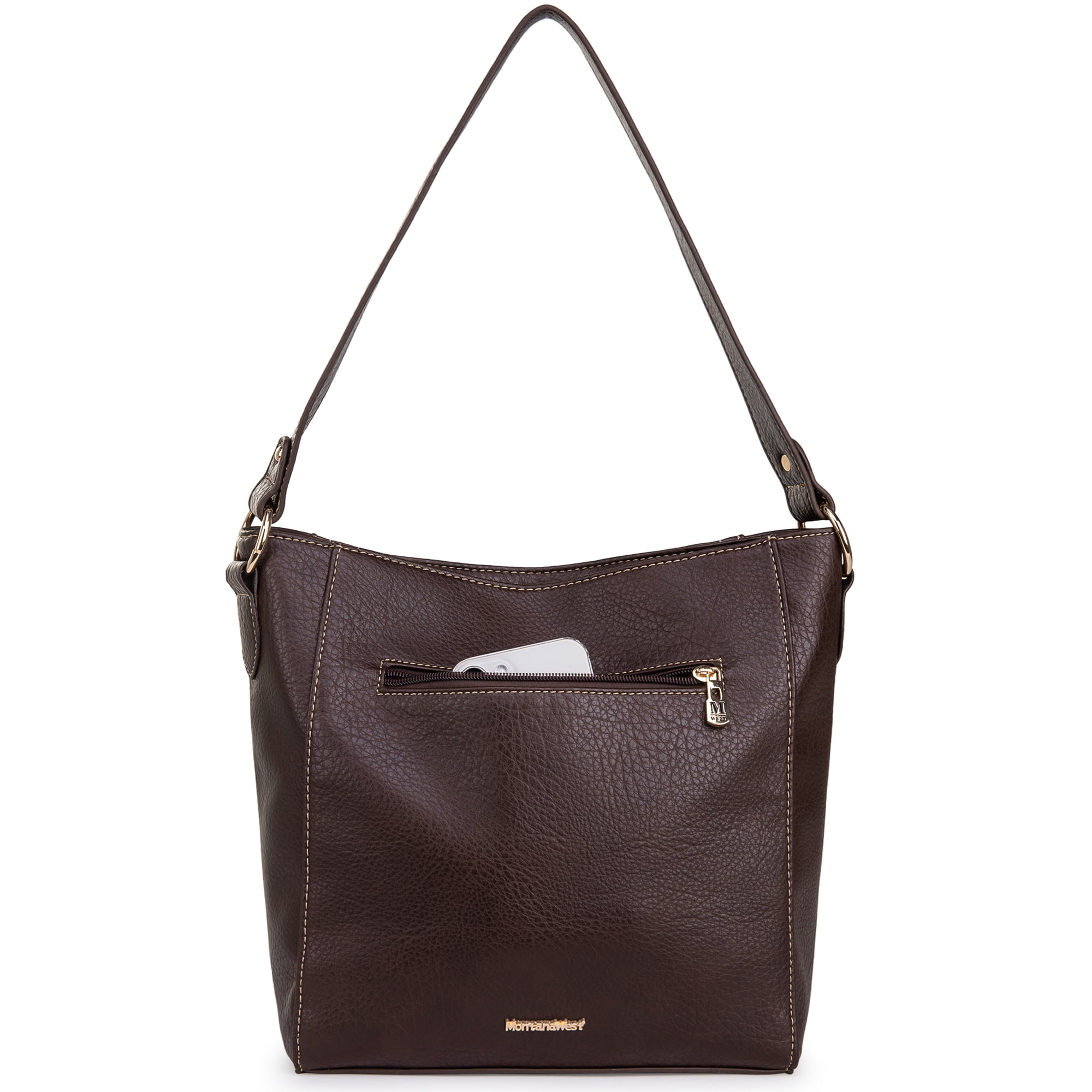Montana West Hobo Bags for Women Vegan Leather Shoulder Purses and Handbags, Coffee