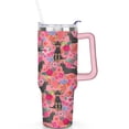 thumbnail image 2 of Double-Walled Dog Lover Coffee Tumbler 40oz - Durable Stainless Steel Mug with Handle & Straw - Cute Gift for Women, 2 of 7
