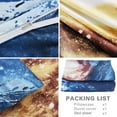 thumbnail image 4 of 3 Pieces Galaxy Duvet Cover Bedding Set 3D Printed Quilt Cover Blue Starry Twin, 4 of 8