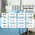 thumbnail image 4 of LDC Lux Decor Collection Bed Sheet Set Striped 4 Piece Ultra Soft Deep Pocket Microfiber Sheets Blue King, 4 of 10
