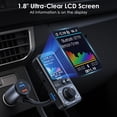 thumbnail image 3 of Transmisor FM LENCENT Bluetooth 5.0 para coche con pantalla a color, 3 of 8