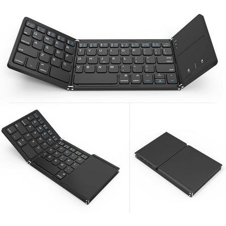 Foldable Bluetooth Keyboard, Jelly Comb Dual Mode Bluetooth & USB Wired ...