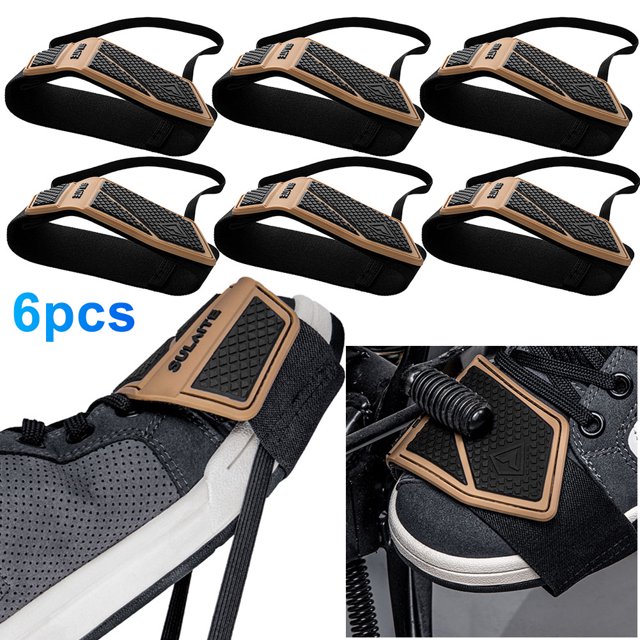 Almohadilla Cambios para Motocicleta Accesorios Antideslizantes Cubrir Zapatos (marrón Claro)