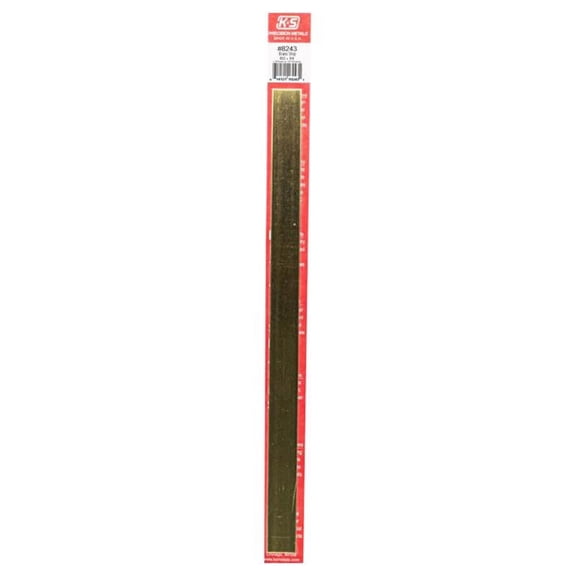 K&S Engineering Brass Metal Strip, .032in x .75in x 12in