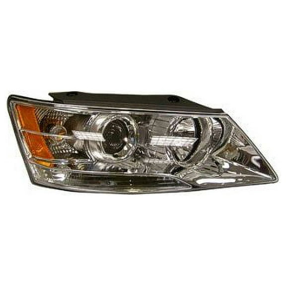 Right Passenger Side Halogen Headlight Assembly - Compatible with 2009 - 2010 Hyundai Sonata