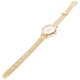 thumbnail image 4 of Reloj de pulsera de cuarzo creativo con correa de malla de lujo para mujer (dorado), 4 of 5