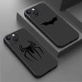 thumbnail image 2 of Comics SpiderMan Batman Case For iPhone 15 Plus 14 13 Pro Max 12 Mini 11 X XS XR 7 8 8Plus Black Soft Phone Coque B03 iPhone 13 Mini, 2 of 6