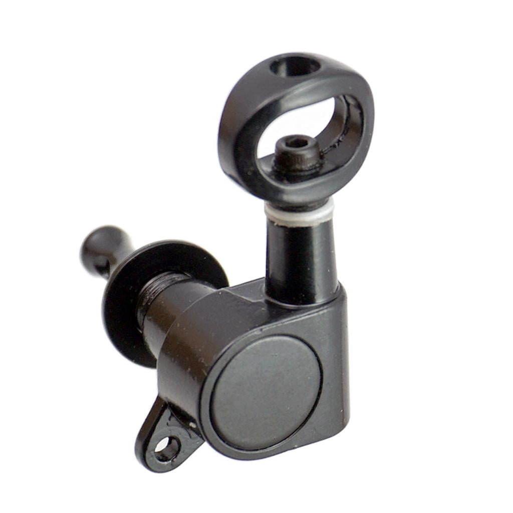 6 Pieces Guitar Replacement Full Closed Tuning Pegs Machine Heads for Electric/Acoustic Guitar Black